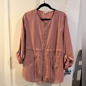 Pink Faux Suede Jacket